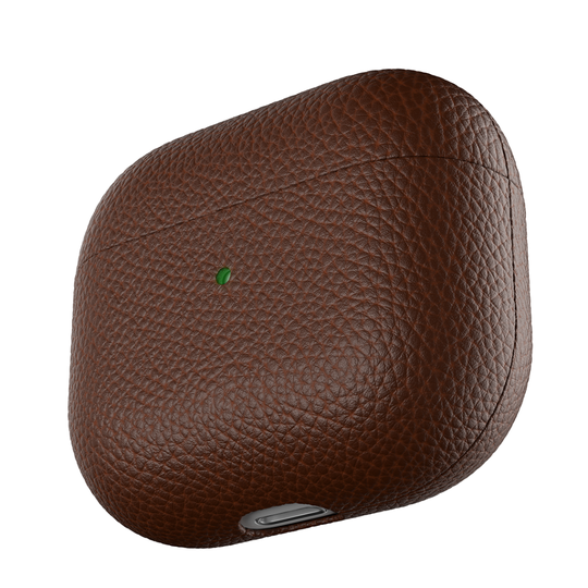 KeyBudz - PodSkinz Artisan Series Leather Case - Handcrafted Leather Case for your Airpods 3 (Color: Natural Brown)