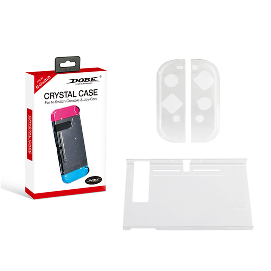 DOBE TNS-1710 Spelkonsol Plasthårt skal kristallklart fodral för Nintendo-Switch Joy-Con NS-tillbehör