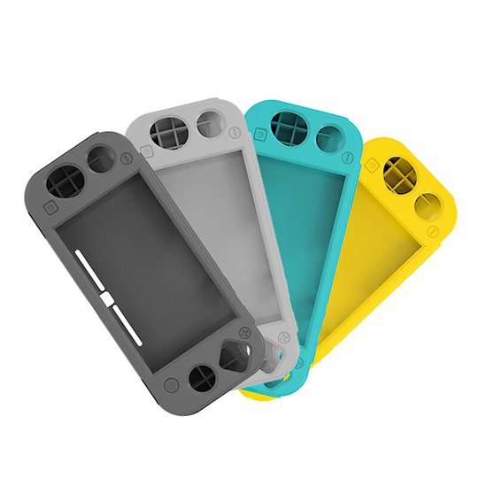 DOBE TNS-19180 Silikonfodral med härdad filmrockar-set för Nintendo Switch Lite-spelkonsol