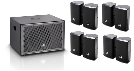 LD Systems SAT42/SUB10A Musta paketti