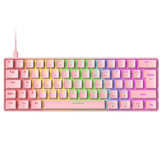 ZIYOULANG T60 Mekaniskt tangentbord 62 nycklar NKRO RGB -bakgrundsbelysning Type-C USB Wired Waterproof ABS Keycap UK La