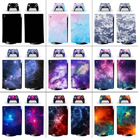 Stickers Skin For Playstation 5 PS5 med Ultra HD Blue-Ray Disc Drive Version Game Console Controller Gamepad Skins