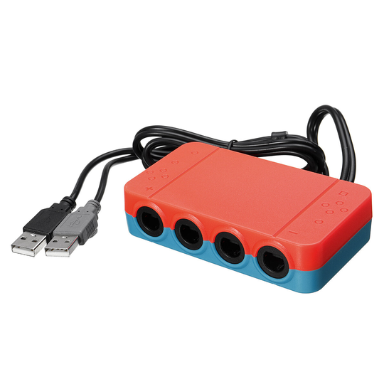 4 portar GC GameCube Controller USB Adapter Converter för NGC till Wiiu/Switch/PC