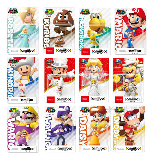 Nintendo Amiibo Switch 3DS WII U NFC Mario Princess Wedding Mario Kart 8 Peach Yoshi Hobbies Model Action Toy Figures Toy Gifts