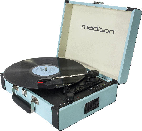 Madison Vintage levysoitin Bluetoothilla, vaaleansininen - MADISON