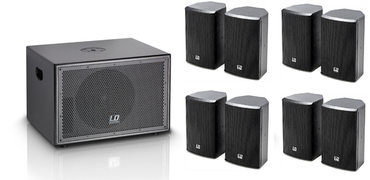LD Systems SAT62/SUB10A Musta paketti