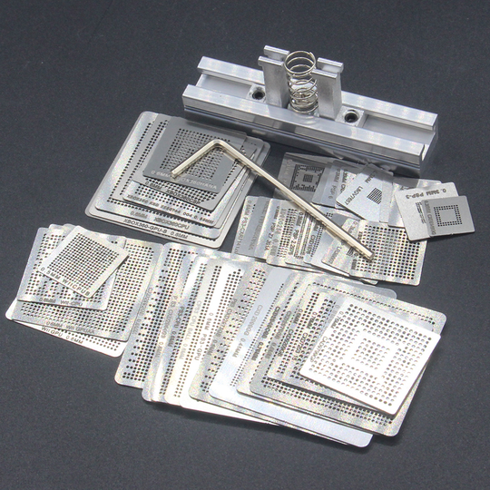 47pcs/set Direct Heat Reballing Universal Directly Stencils For Game Console PS3 CPU PS4 GPU XBOX CXD WII